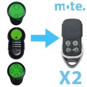 2 x Merlin M832/M844/M842 Compatible Garage/Gate Door Remote Prolift 230T/430R