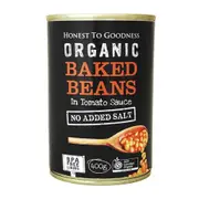 Organic Honest to Goodness Baked Beans in Tomato Sauce 400g - Fresh, healthy organic delivery | Doorstep Organics