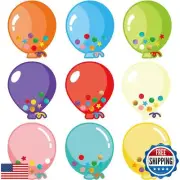 Zonon 45 Pieces Colorful Balloons Cut-outs Accent Paper Cutout Bulletin Board