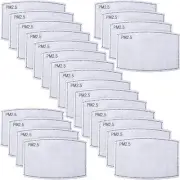 100 Pieces anti PM2.5 Activated Carbon Mask Filter Face Masks Insert 5 Layers...