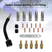 24Pcs MB-15AK MIG/MAG M6 Welding Torch Welder Contact Tips Holder Gas Nozzle
