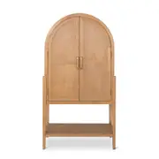 Zia 1.83m (H) Ash Curve Cabinet - Natural