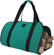 Fireplace Firewood Storage Bag Tote Holder Waterproof Wooden Outdoor, Water Resistant Firewood Carrying Bag Sturdy Wood Holder Carrying Bag Firewood Bag,A