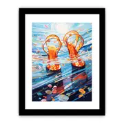 Flip Flops and Ocean Art Framed Print
