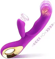 Women Sex Toys Vibrator Double Motor Rechargeable G-Spot and Clitoris Stimulator, Thrusting Dildo, Adult Sex Toy, Dildo Sex Toys Vibrators, Thrusting Dildo with 10 Powerful Modes of Vibration (Purple)