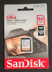 Sandisk 64gb ultra sdxc uhs-i memory card