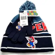 Super Mario Bros Hat and Gloves Set