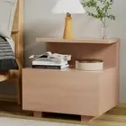 Bedside Table with Drawer, Wooden Bed Side Tables Storage Chest of Drawer Dresse