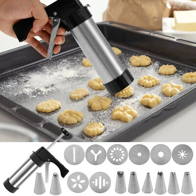 Churro Maker Machine Stainless Steel Cookie Press Kit DIY Cookie Maker}