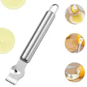 Stainless Steel Lemon Zester Grater with Channel Knife and Hanging Loop 1pc