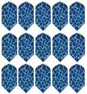 5 Sets Ruthless iFlights Slim Dart Flights - Ships w/ Tracking - Blue Leopard