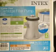 Intex Krystal 330 GPH Above Ground Pool Clear Cartridge #28601EG Filter Pump NIB