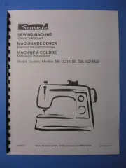 Kenmore 385.15212400 - 385.15218400 Sewing Machine Instruction Manual - Printed