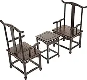 Vaguelly 2 Sets Simulation Table and Chair Toy for Kids Puzzle Assembly Chair Kids Eating Table Miniature Chair Toy Wood Toys Kids Decor Child Plastic Official Hat Chair Vintage