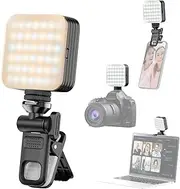xinyee Mini LED Fill Light LED Video Light 2500K-9000K Dimmable Video Conference Light for Computer Tablet Mobile Phone DSLR Camera Built-in Battery with Screen Clip & Cold Shoe Mount