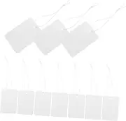 Veemoon 100Pcs Blank Price Tags with String Elastic Cord Hang Tags for Jewelry Clothing Elegant Writable Labels for Pricing and Packaging