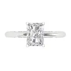 1.75 Radiant Sapphire Wedding Bridal Promise Engagement Ring 14k White Gold