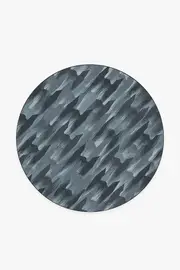 185' Round | Machine Washable Runner Rug | Kid & Pet Friendly | Indoor Rug | TIE Fighter Houndstooth Blue Rug | Ruggable