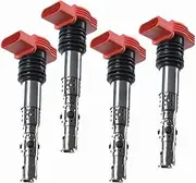 06C905115B UF-483, C147 4 PCS Ignition Coil Ignition System Compatible With VW Crafter Jetta Bora Golf MK4 Passat B5 A3 A4 TT 1.8T
