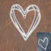 Scribble Heart Frame Wreath Cutting Die – Valentine’s Day Love Weddings +