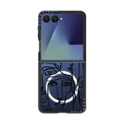 Galaxy Z Flip7 Impact Magnetic Case FACE MOSAIC SKETCH 1 CLEAR CASE IPHONE, ABSTRACT MINIMAL PEOPLE ILLUSTRATION By Ebi Emporium