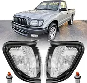 USR 01-04 VZN170 Pickup Corner Light – Front Parking Lamps (Left + Right) Pair - Compatible with 2001-2004 Toyota Tacoma 1st GEN Truck Such as DLX, Per Runner, Base (CLEAR LENS LIGHTS with BLACK TRIM)