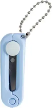 Blue Folding Scissors Safe Portable Travel Scissors Foldable Telescopic Cutter P