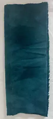 Wool Fabric Piece 16.25" x 28" Primitive Rug Hooking Applique Teal Blue Overdye