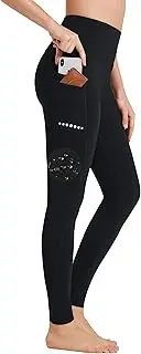 [BAYGE] Women's Sports Leggings Winter High Waist Fleece Lined Waterproof Opaque Abdominal Control Slim Fit Yoga Trousers Sports Trousers Sweatpants Fitness Trousers with Pockets