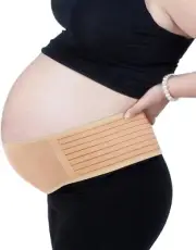 Maternity Support Belt + 2 Baby Bibs Helps w/ Lower Back & Pelvic Girdle Pain LG