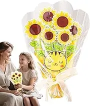 Mother's Day Flower Card Craft Kit, Mother's Day Flower Bouquet Paper - Handmade Mother's Day Greeting Cards,Parent-Fig Activity