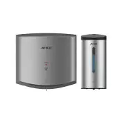 AIKE Automatic Hand Dryer and Soap Dispenser Bundle, Model AK2630 Silver & AK...