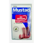 Mustad Red Baitholder Pre Pack Chemically Sharpened Fishing Hook Sizes 12 to 4/0