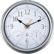 NeXtime Tulip Waterproof Clock, Thermometer and Hygrometer, Gray