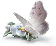 [LLADRÓ] Refreshing Pause Butterfly Figurine. Porcelain Figure Figure.