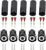 Xiaojiang Store 2 Pin Automotive Connector Wiring Harness Car Connector Plug Hole 2 with Terminal DJ3022-2-11/21 (Size : 5 Sets)
