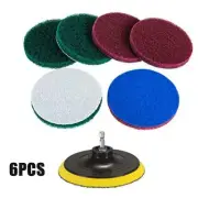 6Pcs/Set Tile Grout Power Scrubber Pads Cleaning Drill Brush Cleaner Attachment