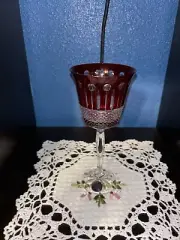 Polish Pottery Red Crystal Glassware