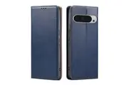 For Google Pixel 9 Pro Case Leather Flip Wallet Folio Cover Blue