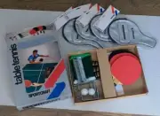 VTG Sportcraft Table Tennis Deluxe 4 Paddles Net Balls NEW + 4 New Paddle Cover