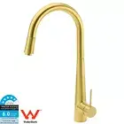 Brushed Gold Round Pull Out Down Kitchen Tap Basin Mixer Sink Faucet Laundry Set