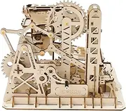 ROKR Wooden Puzzle with Gear Mechanical Model Construction Kits Model Building Moving Kit Engineering Toys for Adults Tower Coaster