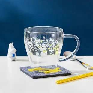 姆明Moomin日本進口耐熱玻璃杯馬克杯禮盒裝杯子家用水杯透明卡通