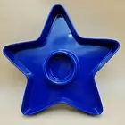 Martha Stewart Collection Star Chip & Dip Plate, Melamine, Blue