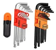 Allen Wrench Set, Hex Key Set Long Arm Ball End Hex Wrench Set, Inch/Metric T