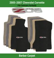 Lloyd Berber Front Carpet Mats for '05-07 Chevrolet Corvette w/Z06 505 HP Logo (for: Chevrolet)