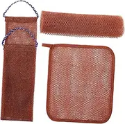 ERINGOGO 1Set African Net Exfoliating Sponge Bathing Washcloth Back Scrubber for Body Exfoliation for Back Feet and Face Cleansing