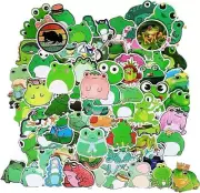 100PCS Frog Stickers Frog Decals Cute Frog Laptop Stickers Cartoon Frog