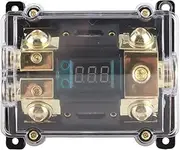 Universal Car Circuit Breaker Holder 100A LED Digital 1 in 2 Out Audio Amplifier Holder