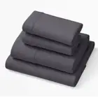 SoftStretch 4-Piece Stormy Grey Solid King / Cal King Bamboo Fabric Bedsheet Set